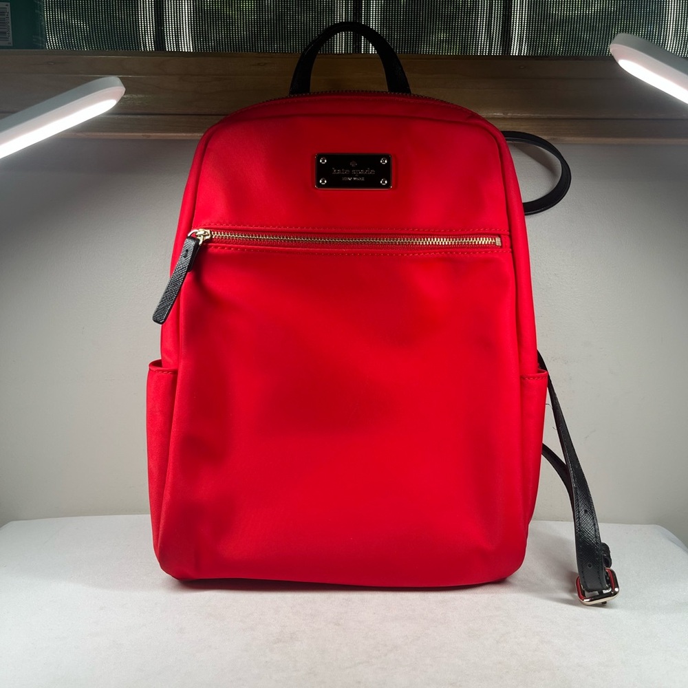 Kate Spade Red Nylon Backpack